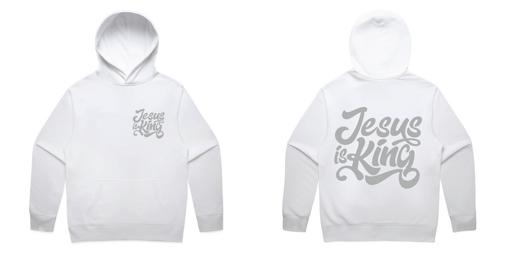 J.I.K. PUFF HEAVYWEIGHT RELAXED OVERSIZED HOODY (WHITE)