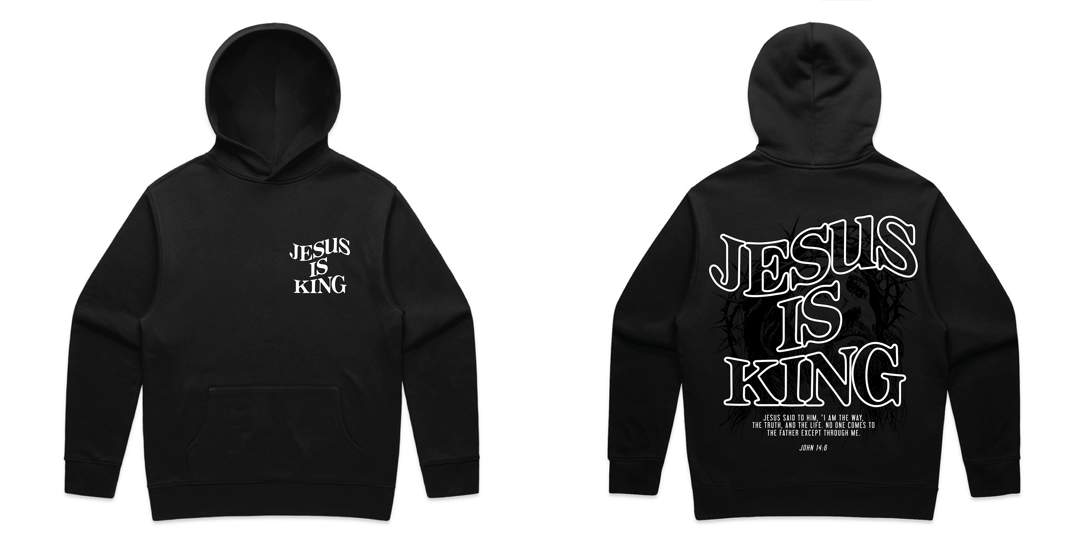 J.I.K. ORGINAL HEAVYWEIGHT RELAXED OVERSIZED HOODY (BLACK)