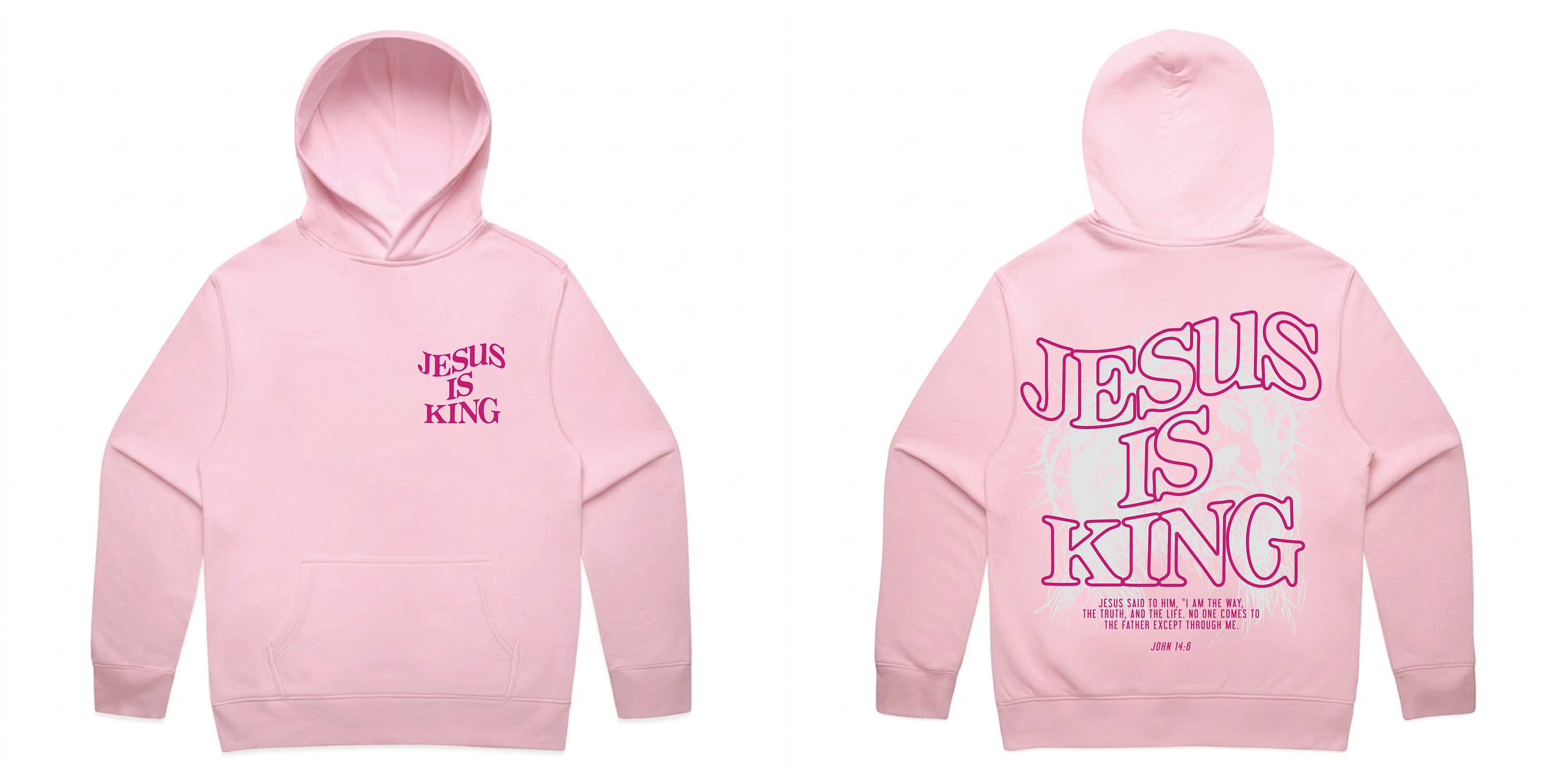 J.I.K. ORGINAL HEAVYWEIGHT RELAXED OVERSIZED HOODY (PINK)