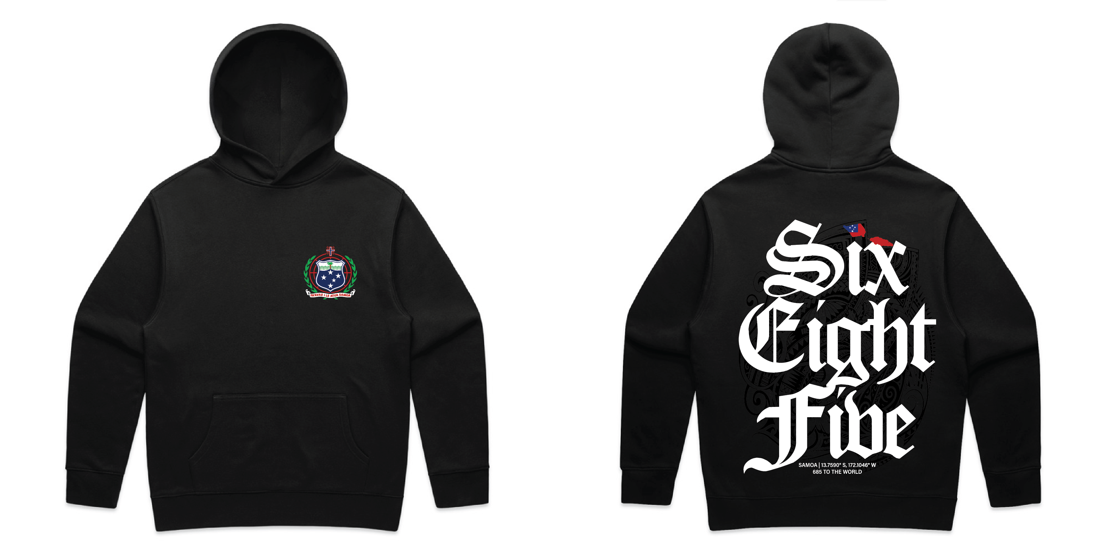 SAMOA ORGINAL HEAVYWEIGHT RELAXED OVERSIZED HOODY (BLACK)